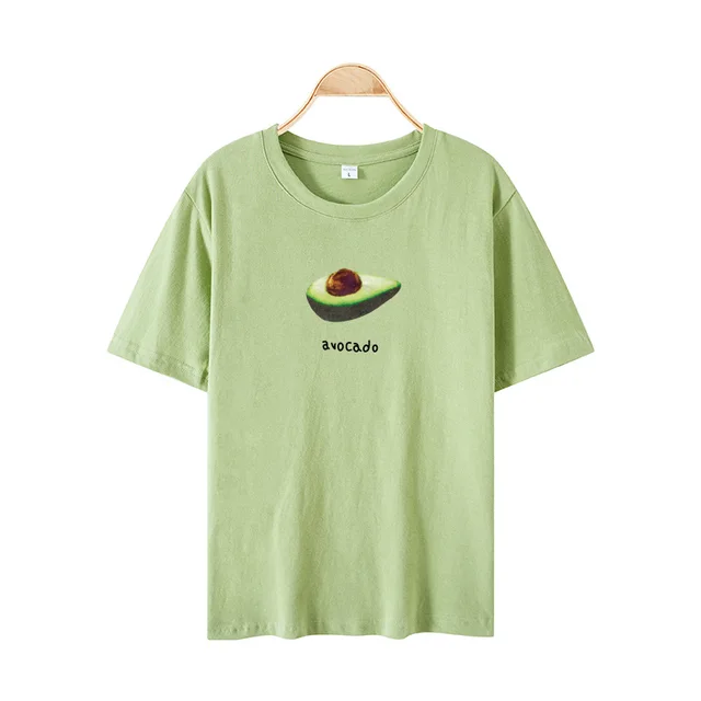 Women's New Loose Fruit Short Sleeved T Shirt Green - Shop at LoveMi