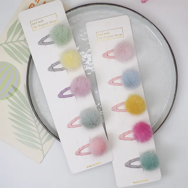 Children'S Hair Ball Hairpin Candy Color Mini Princess Hair Card Bangs Hair Accessories Bb Clip - Shop at LoveMi