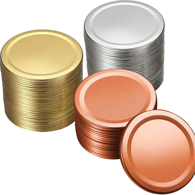 Mason Jar Split Lid Tinplate Lid 86Gold Ring - Shop at LoveMi