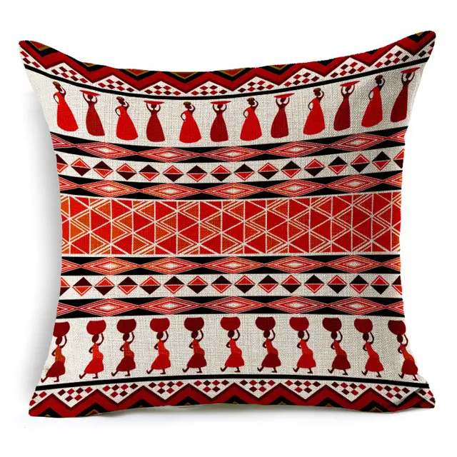 African Ethnic Stripe Bohemian Linen Cotton Hemp Sofa Pillow Car Cushion Soft 2Style - Shop at LoveMi