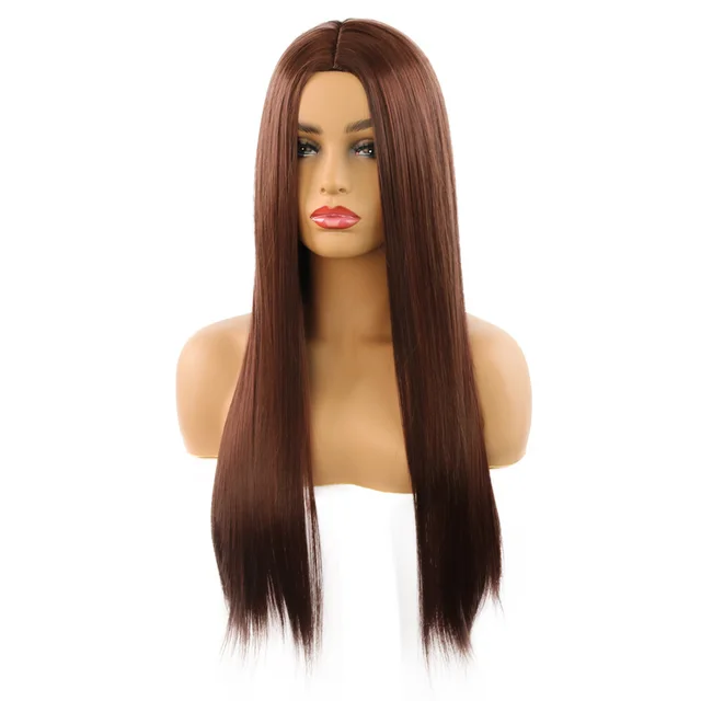 African WigsBlack Women Remy Brazilian Straight Lace Dark Brown - Shop at LoveMi