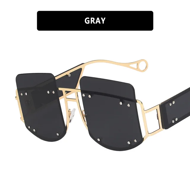 Personalized Sunglasses Hip Hop Fashion Trend Sunglasses Grey - Shop at LoveMi