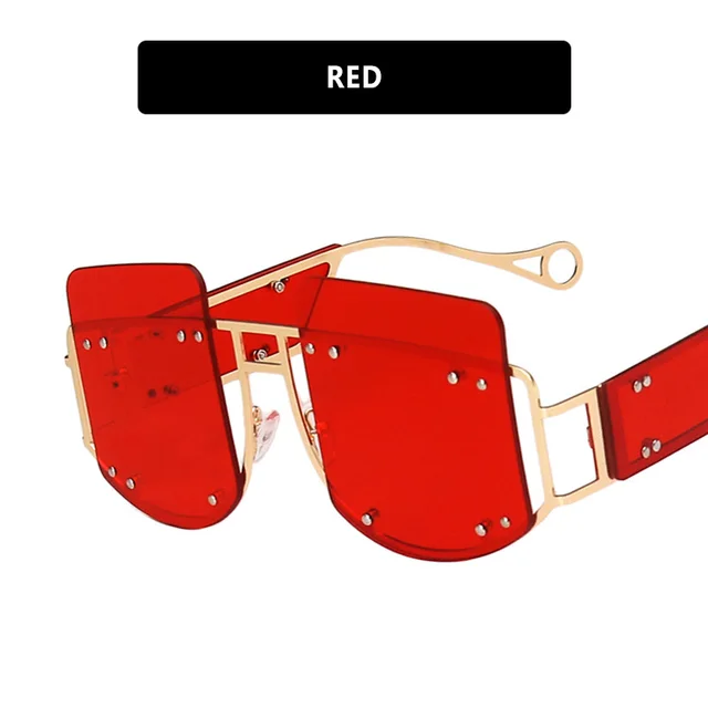 Personalized Sunglasses Hip Hop Fashion Trend Sunglasses Red - Shop at LoveMi