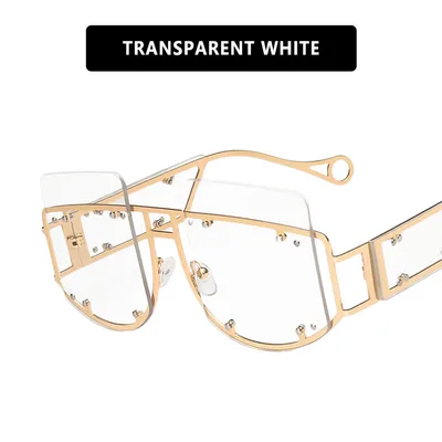 Personalized Sunglasses Hip Hop Fashion Trend Sunglasses Transparent - Shop at LoveMi