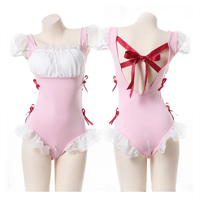 Sentimental Underwear Tight Sexy Onesie Pink - Shop at LoveMi