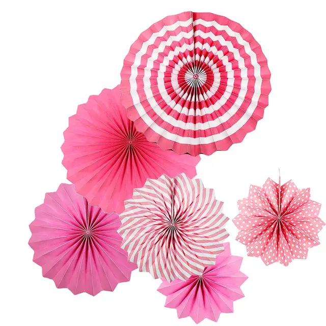 Set Of Paper Flowers Handmade Paper Folding Fan 4Style - Shop at LoveMi