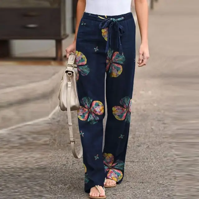 Retro Turnip Pants Women's Autumn Trousers Navy Blue - Shop at LoveMi