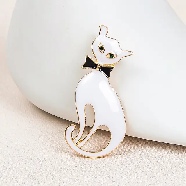 New Diamond Studded Cat Brooch 7 Style - Shop at LoveMi
