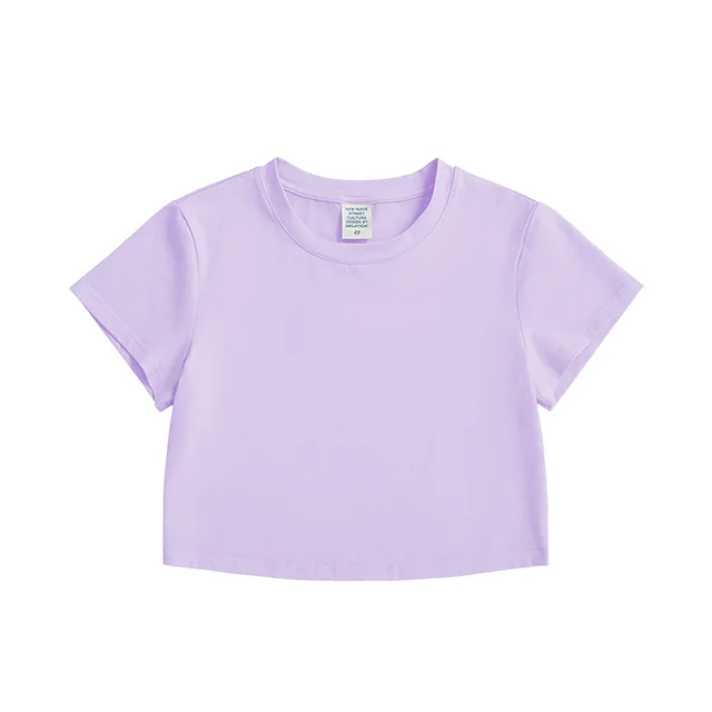 Summer Ladies Sportswear, Short Suit, Candy Color, Cotton, High Waist, Casual Wear Purple - Shop at LoveMi