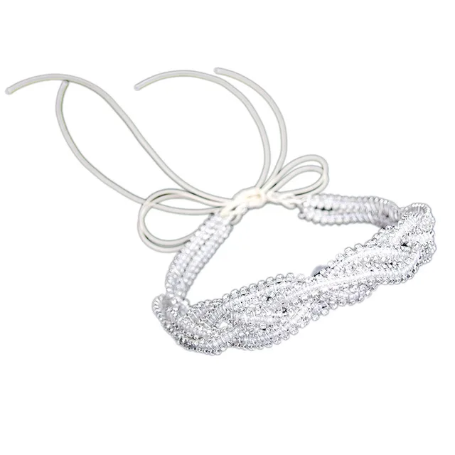 Handmade Beaded Beaded Bridal Wide Hairband Wedding Accessories - Shop at LoveMi