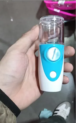 MY-121 Rechargeable Atomizer Inhaler Nebulizer Humidifier - White And Blue