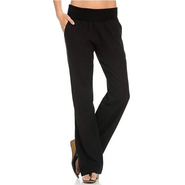 Cotton And Linen Loose And Comfortable Casual Wide leg Trousers Black - Shop at LoveMi