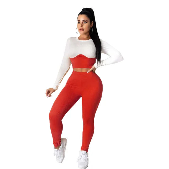 Pack Hip Positioning Stitching Two Piece Suit Red - Shop at LoveMi