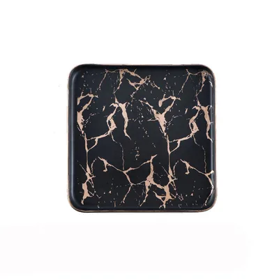 Household Dinner Plate Flat Plate Rectangle Black A - Shop at LoveMi