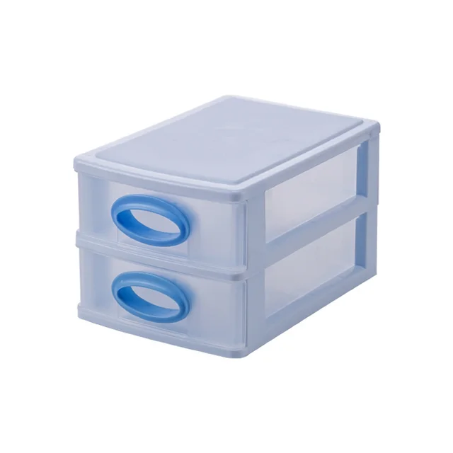 Nordic Style Transparent Multi layer Drawer Plastic Storage Box Women Girls Bedroom Desktop Cosmetic Boxes Jewelry Organizer New Blue - Shop at LoveMi