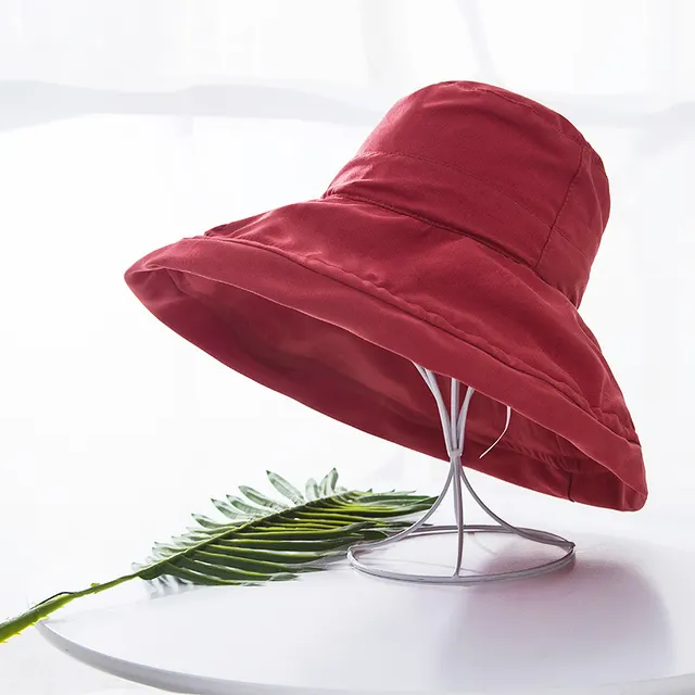 Literary And Artistic Summer Outing With Big edge Sun Hat Covering Face And Sun Protection Hat Peach Skin Orange - Shop at LoveMi