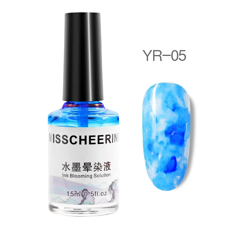 Nail Polish Gel Varnish Watercolor Ink Gradient Marble Patte 5 Color - Shop at LoveMi