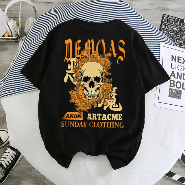 Hip Hop Short Sleeved Men'S T Shirt Style Loose Five Point Sleeve Half Sleeve Men And Women Couples - Shop at LoveMi