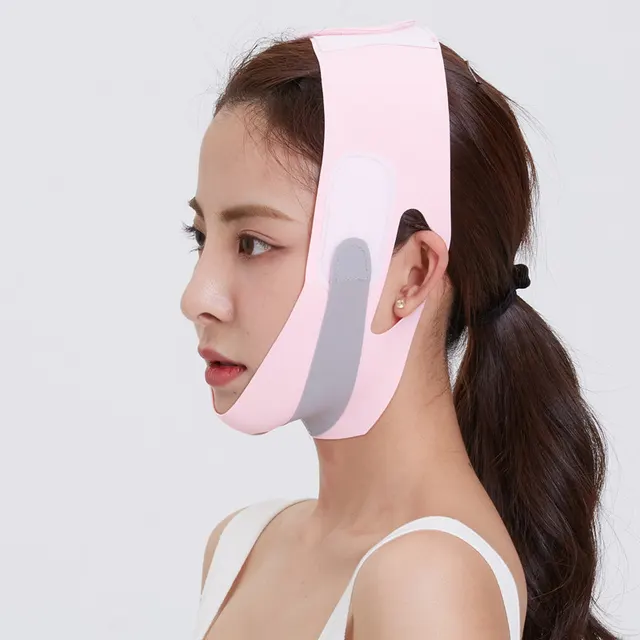 Tightening Non Face Lifting Face Mask Non Face Lifting Face With Non Face Lifting Bandage Lifting Mask V Face Bandage Tool Pink Grey - Shop at LoveMi
