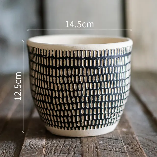 Geometric Art Flowerpot Flower Potted Green Plants Planting Balcony Garden 1Style - Shop at LoveMi