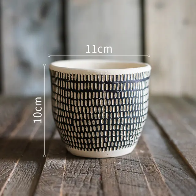 Geometric Art Flowerpot Flower Potted Green Plants Planting Balcony Garden 2Style - Shop at LoveMi