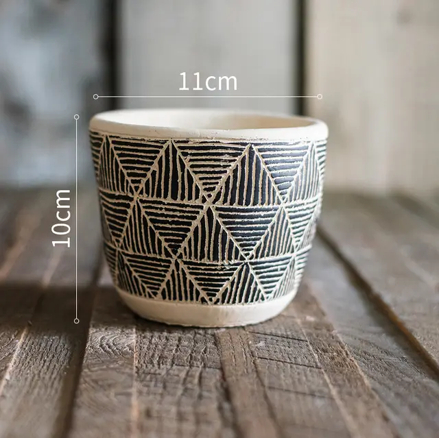 Geometric Art Flowerpot Flower Potted Green Plants Planting Balcony Garden 4Style - Shop at LoveMi
