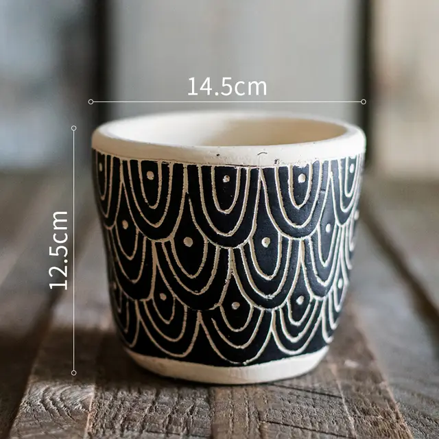 Geometric Art Flowerpot Flower Potted Green Plants Planting Balcony Garden 5Style - Shop at LoveMi