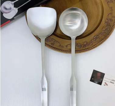 Zwilling Two piece Spatula Set Gift Kitchenware Stainless Steel German Soup Spoon Kitchenware Combination Silver White - Shop at LoveMi