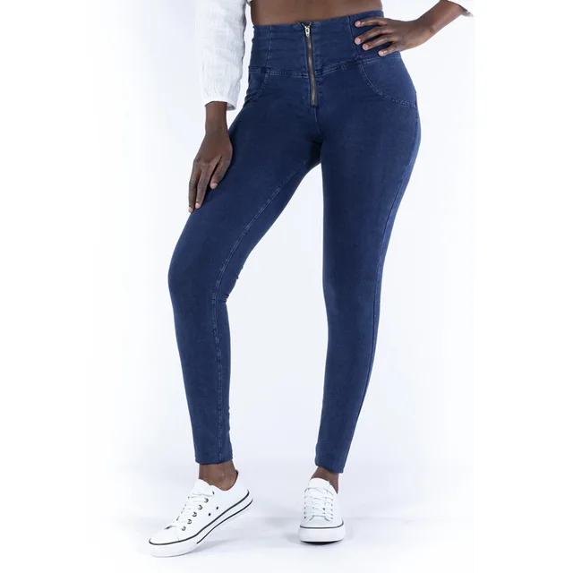 Jeans Sports Leggings Women'S High Waist Hip Body Pants Summer Dance Yoga Fitness Pants Dark Blue Jeans - Shop at LoveMi