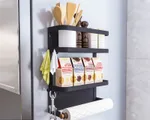 Small Refrigerator Rack Black
