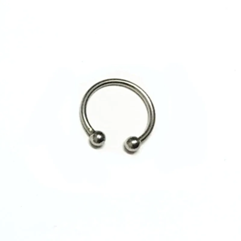 Stainless Steel Nose Ring Electroplated Nose Nail Set - Silver2 - View 1