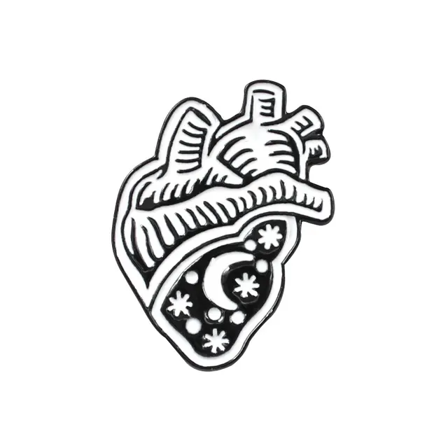 Fashion Trend Badges Big Cartoon Rabbit Panda White Ghost Face Dagger Creative Brooch Heart - Shop at LoveMi