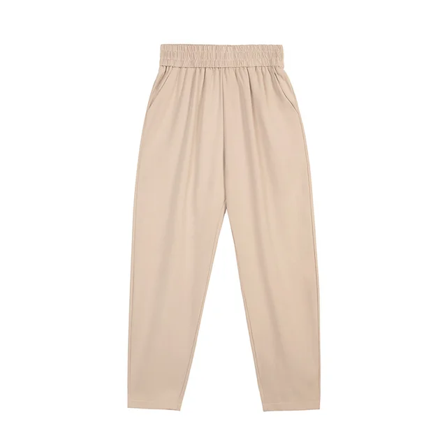 High Waist Korean Loose And Thin Student Wide Leg Dad Casual Harlan Pants Fashion Khaki - Shop at LoveMi