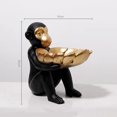 Creative Monkey Tray Decoration Crafts Decoration Monkey Holding Basin - Shop at LoveMi