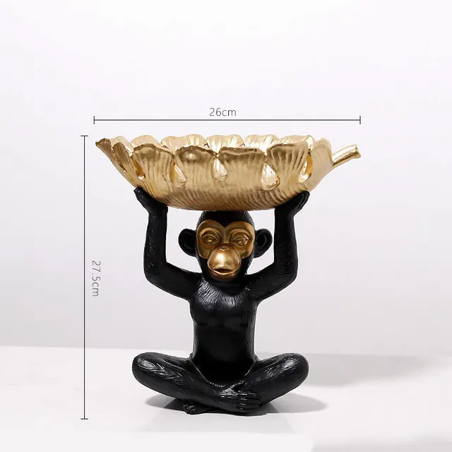 Creative Monkey Tray Decoration Crafts Decoration Monkey Top Leaf Pot - Shop at LoveMi