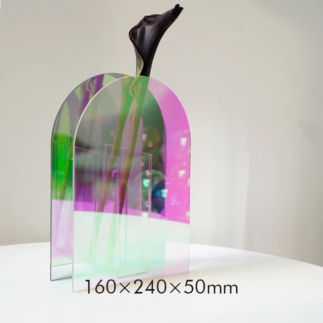 Acrylic Flower Vases Modern New Type Mirror Printing 4Style - Shop at LoveMi