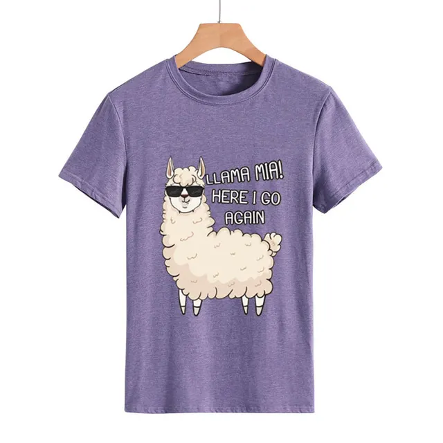 Round Neck Plus Size Women'S Short Sleeves Purple - Shop at LoveMi