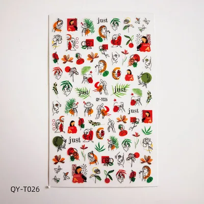 Japanese Three dimensional 5D Embossed Nail Stickers 22Style - Shop at LoveMi