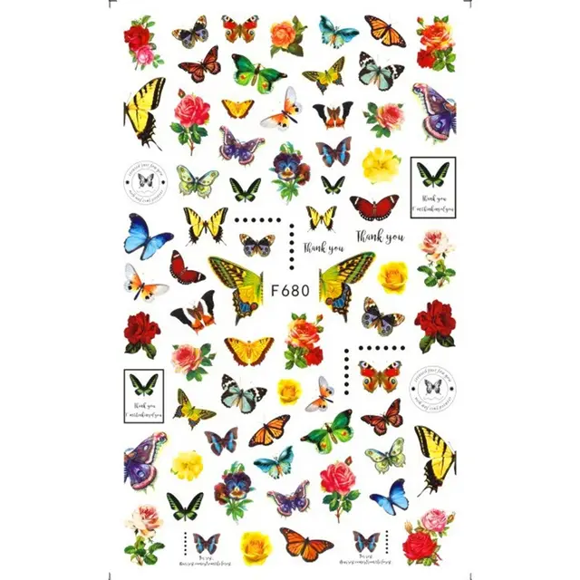 Japanese Three dimensional 5D Embossed Nail Stickers 48Style - Shop at LoveMi