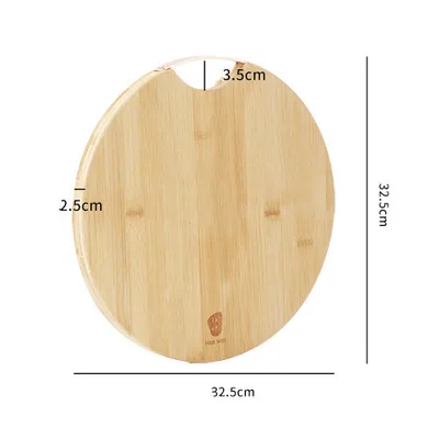 Round Cutting Board Household Thick Solid Wood Bamboo Cutting Board Kitchen Fruit Cutting Board Small Cutting Board Cutting Board Cutting Board R... Round Shape - Shop at LoveMi