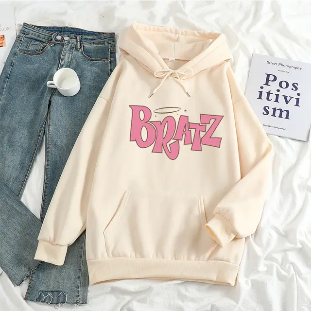 Letter Print Hoodie Unisex Sweatshirt Student Fashion Long Sleeve Hoodie Khaki - Shop at LoveMi