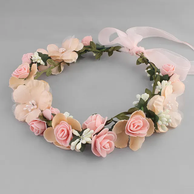 Lace Flower Headband Headband Three Colors Optional Beach Headband Headband Pink - Shop at LoveMi