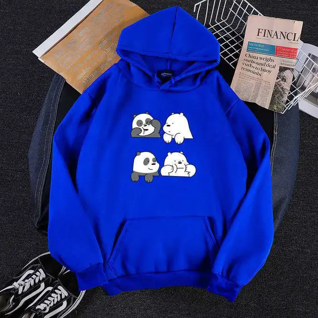 New Hooded Sweater Women's Wild Slim Loose Top Blue - Shop at LoveMi
