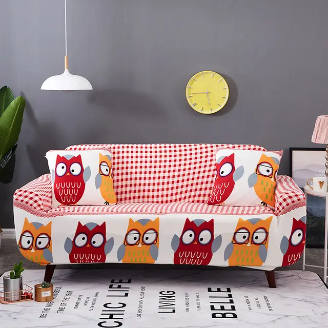 Multifunctional Knitted Stretch Sofa Cover Owl - Shop at LoveMi