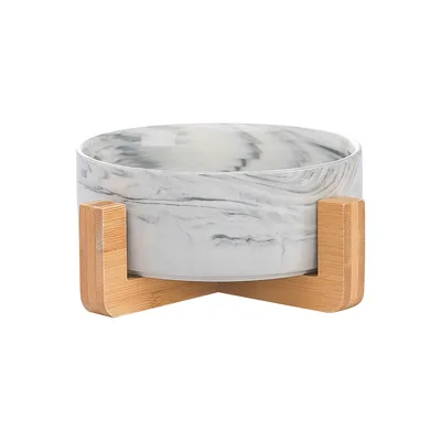 Cat Bowl Double Bowl Ceramic Dog Bowl Cat Food Bowl Pet Food Bowl Cat Food Rice Bowl Dog Bowl Dog Drinking Water Bowl Anti Overturning Dali Lime ... Dali Lime Wood Frame - Shop at LoveMi