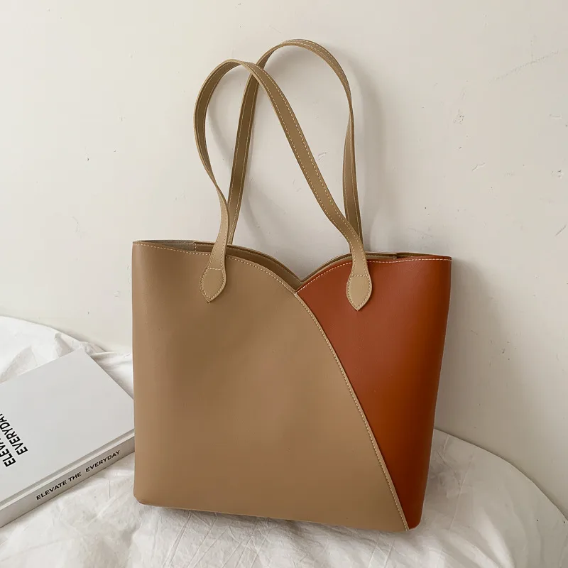Women's Big Bags Autumn Tide New Handbags Western Style Wild Fashion Large Capacity Shoulder Bag Tote Bag Women Khaki - Shop at LoveMi