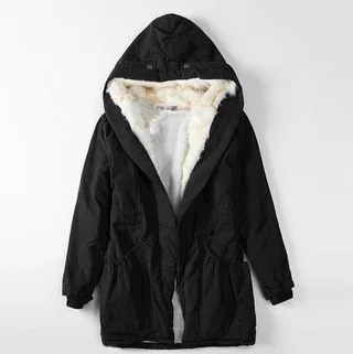 The New Winter Coat Thickened Women'S Slim Fit Big Hair - Black