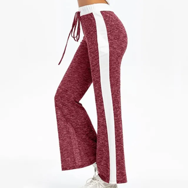 Fashion Loose Lace up Printed Pants Red - Shop at LoveMi