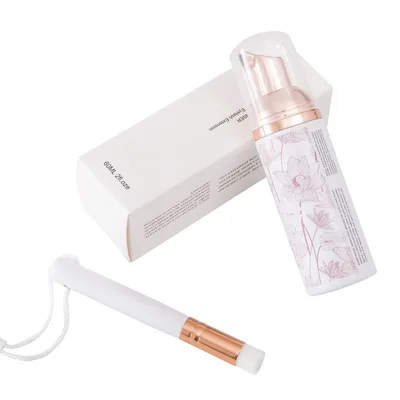 Grafting Eyelash Cleaning Brush Tool Cross Border Soft Eyelash Cleaning Mousse Brush Rose Golden Mousse Set - Shop at LoveMi
