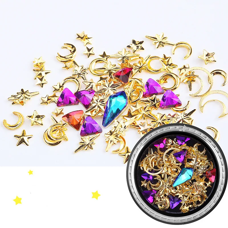 Crystals Stones Charming Mix Nail Art Decoration Rose Jewellery Gel Glitter Decors Tips Decoration